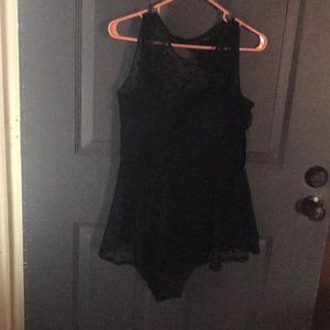 Black one piece swim dress